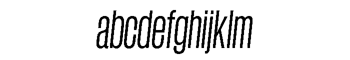 GTStandard LCondensedLightOblique FONT