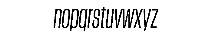 GTStandard LCondensedLightOblique Font LOWERCASE