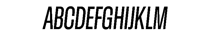 GTStandard LCondensedMediumOblique 2 Font UPPERCASE