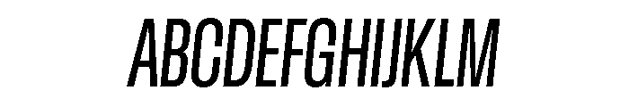 GTStandard LCondensedMediumOblique Font UPPERCASE