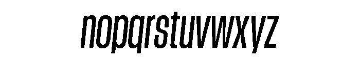 GTStandard LCondensedMediumOblique Font LOWERCASE