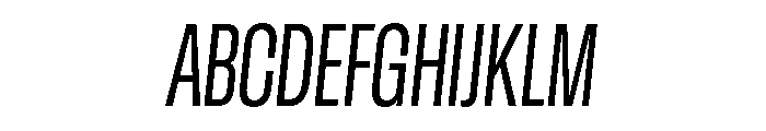 GTStandard LCondensedRegularOblique Font UPPERCASE