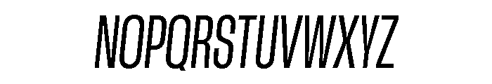 GTStandard LCondensedRegularOblique Font UPPERCASE