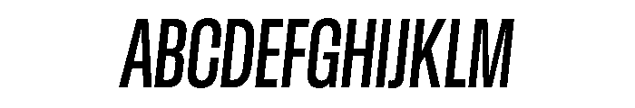 GTStandard LCondensedSemiboldOblique Font UPPERCASE