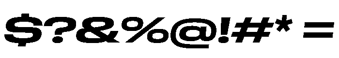GTStandard LExpandedBoldOblique Font OTHER CHARS
