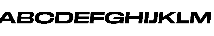 GTStandard LExpandedBoldOblique Font UPPERCASE