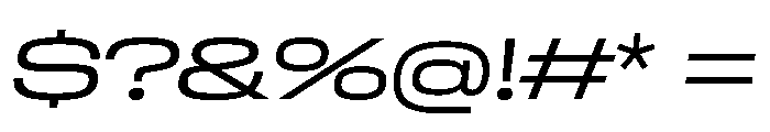 GTStandard LExpandedLightOblique Font OTHER CHARS