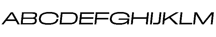 GTStandard LExpandedLightOblique Font UPPERCASE
