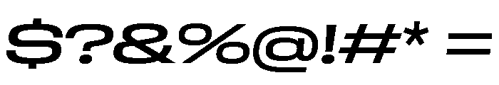 GTStandard LExpandedMediumOblique Font OTHER CHARS