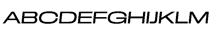 GTStandard LExpandedRegularOblique Font UPPERCASE