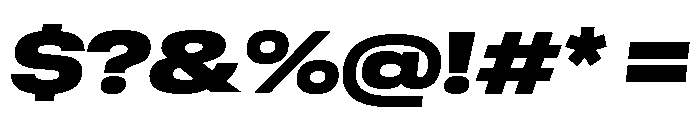 GTStandard LExtendedBlackOblique Font OTHER CHARS