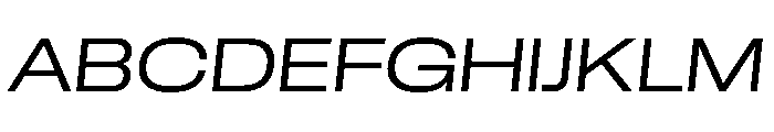 GTStandard LExtendedLightOblique Font UPPERCASE