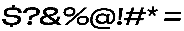 GTStandard LExtendedMediumOblique Font OTHER CHARS