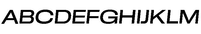 GTStandard LExtendedMediumOblique Font UPPERCASE