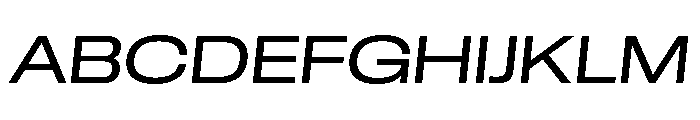 GTStandard LExtendedRegularOblique 2 Font UPPERCASE