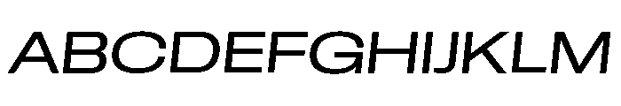 GTStandard LExtendedRegularOblique Font UPPERCASE