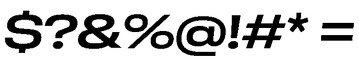 GTStandard LExtendedSemiboldOblique Font OTHER CHARS