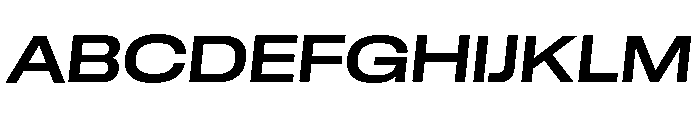 GTStandard LExtendedSemiboldOblique Font UPPERCASE