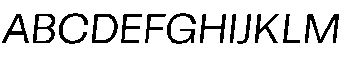 GTStandard LLightOblique Font UPPERCASE