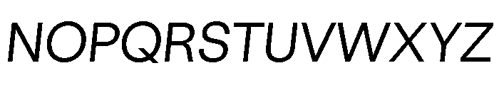 GTStandard LLightOblique Font UPPERCASE