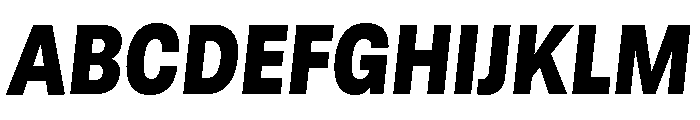 GTStandard LNarrowBlackOblique Font UPPERCASE