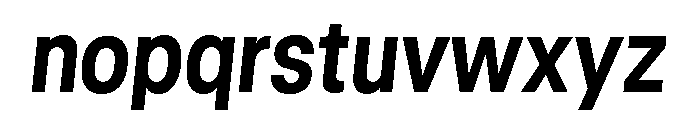 GTStandard LNarrowBoldOblique 2 Font LOWERCASE