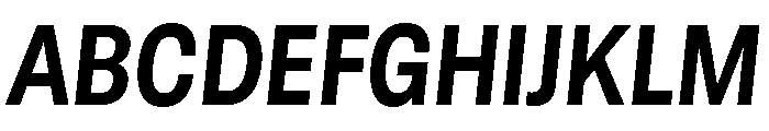 GTStandard LNarrowBoldOblique Font UPPERCASE