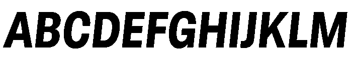 GTStandard LNarrowHeavyOblique Font UPPERCASE