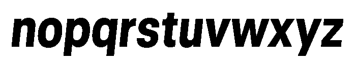 GTStandard LNarrowHeavyOblique Font LOWERCASE