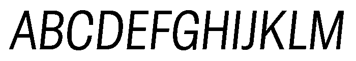 GTStandard LNarrowLightOblique 2 Font UPPERCASE