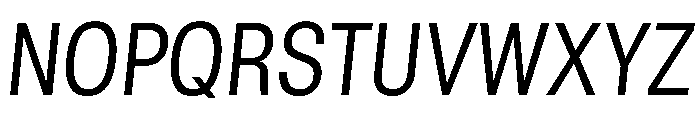 GTStandard LNarrowLightOblique 2 Font UPPERCASE