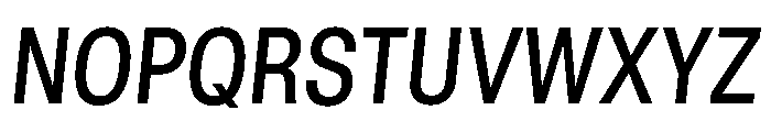 GTStandard LNarrowMediumOblique 2 Font UPPERCASE