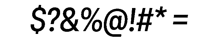 GTStandard LNarrowMediumOblique Font OTHER CHARS