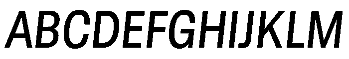 GTStandard LNarrowMediumOblique Font UPPERCASE