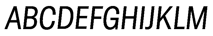 GTStandard LNarrowRegularOblique 2 Font UPPERCASE