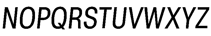 GTStandard LNarrowRegularOblique 2 Font UPPERCASE