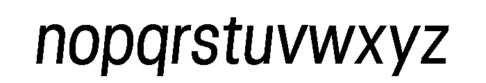 GTStandard LNarrowRegularOblique 2 Font LOWERCASE