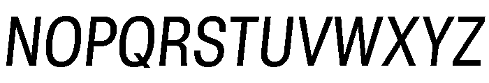 GTStandard LNarrowRegularOblique Font UPPERCASE