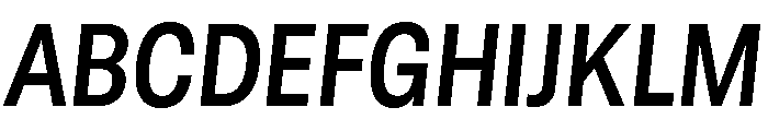 GTStandard LNarrowSemiboldOblique Font UPPERCASE
