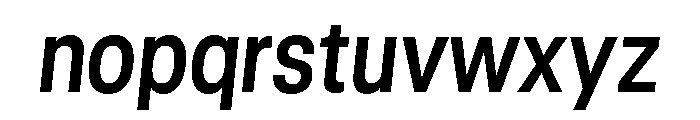 GTStandard LNarrowSemiboldOblique Font LOWERCASE