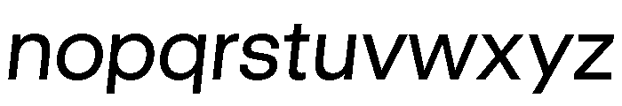 GTStandard LRegularOblique 2 Font LOWERCASE