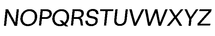 GTStandard LRegularOblique Font UPPERCASE