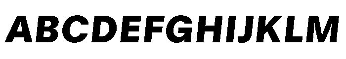 GTStandard MBlackOblique Font UPPERCASE