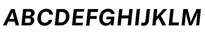 GTStandard MBoldOblique 2 Font UPPERCASE