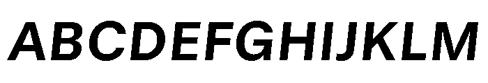 GTStandard MBoldOblique Font UPPERCASE