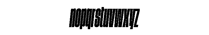 GTStandard MCompressedBoldOblique Font LOWERCASE