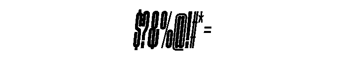 GTStandard MCompressedSemiboldOblique Font OTHER CHARS