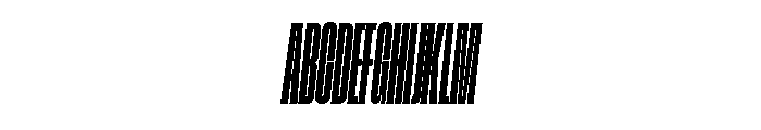 GTStandard MCompressedSemiboldOblique Font UPPERCASE