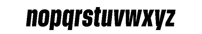 GTStandard MCondensedBlackOblique Font LOWERCASE