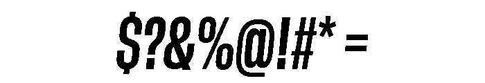 GTStandard MCondensedBoldOblique Font OTHER CHARS